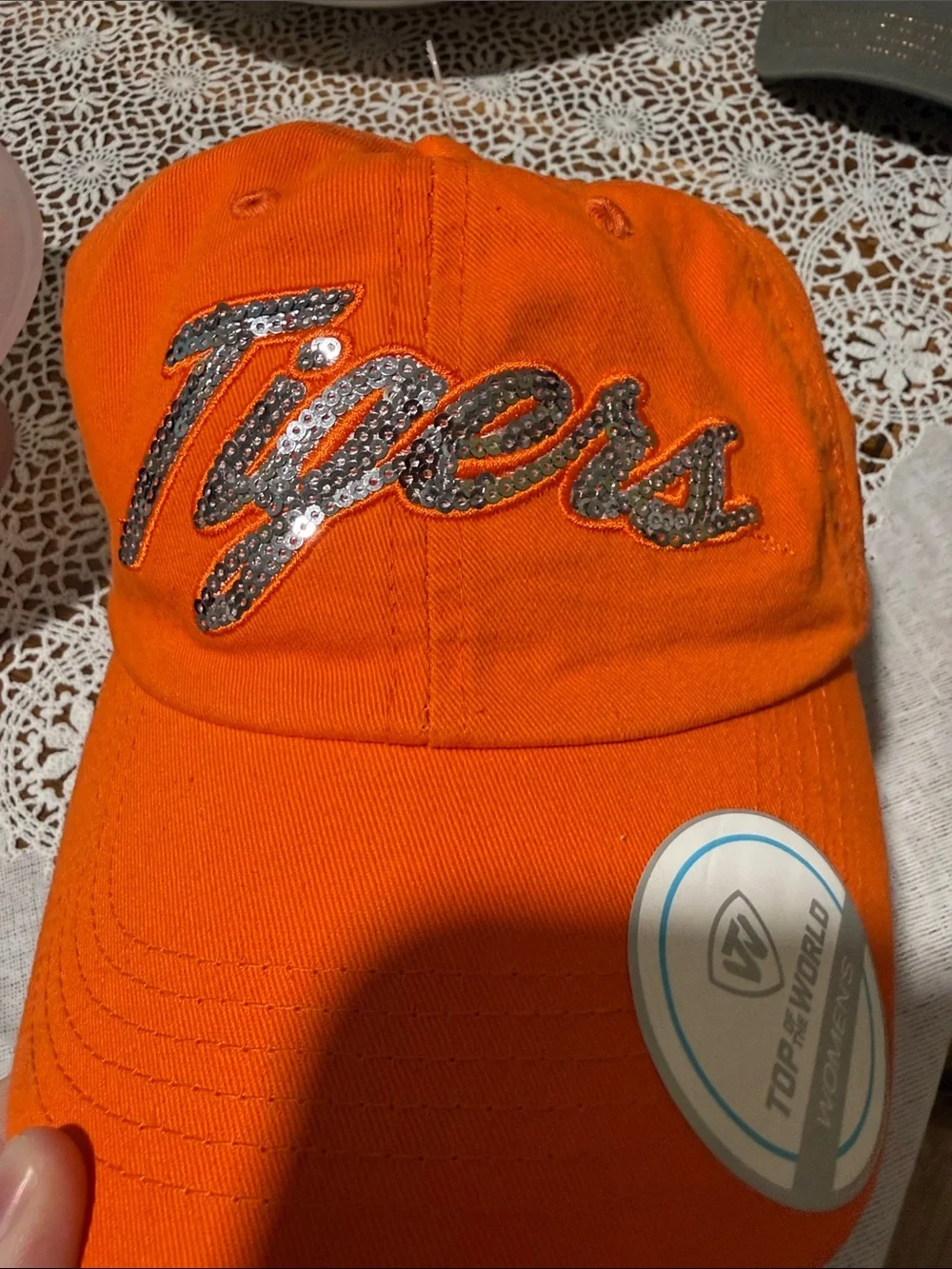 Top of the World Women's Orange Tigers Sequin Baseball Cap